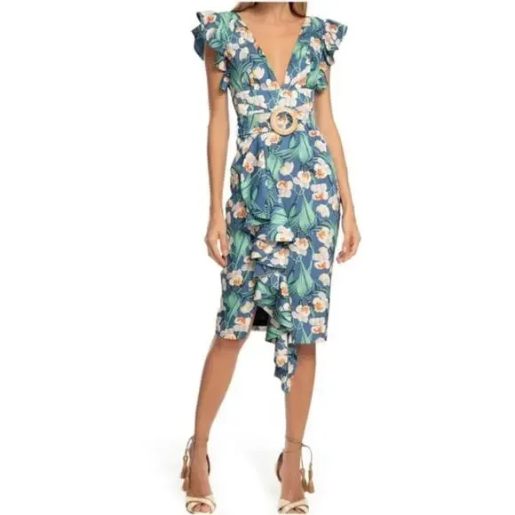 PatBO Floral Belted Midi Dress - Picture 2 of 16